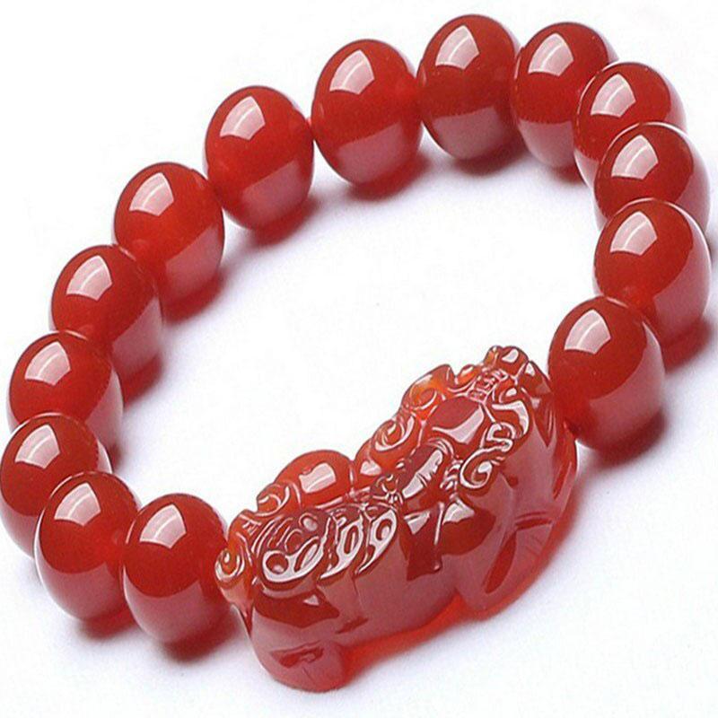 Roter Achat Pixiu Armband - Wohlstand bewahren - Bracelet - TaoTempel