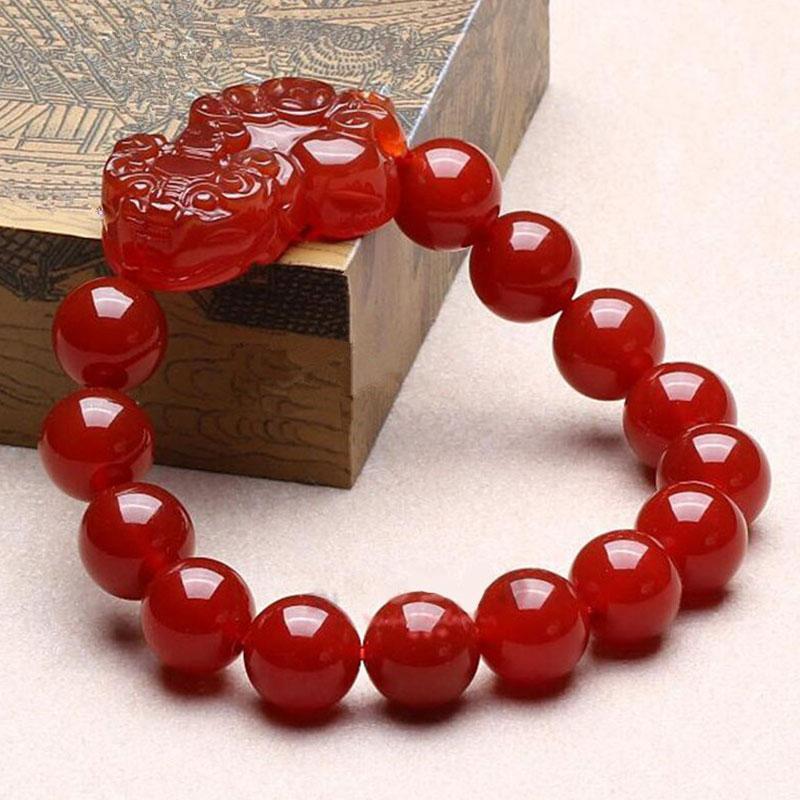 Roter Achat Pixiu Armband - Wohlstand bewahren - Bracelet - TaoTempel