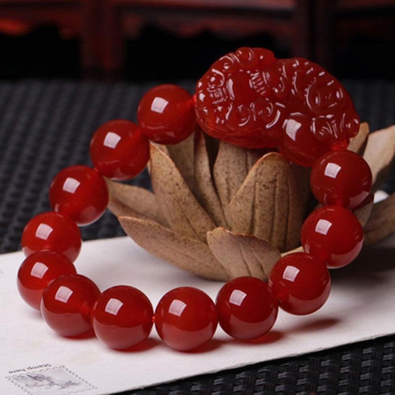 Roter Achat Pixiu Armband - Wohlstand bewahren - Bracelet - TaoTempel