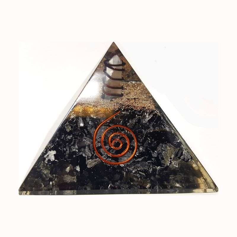 Schwarze Turmalin Orgon Schutz Pyramide - Home Decor - TaoTempel