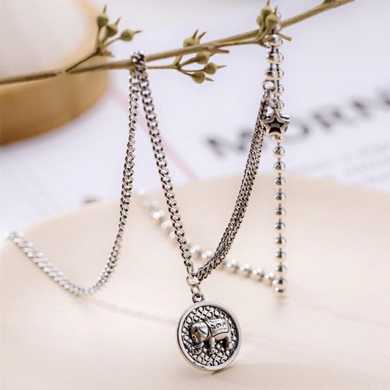 Silberne Elefanten Halskette - Glücksbringer - Necklace - TaoTempel