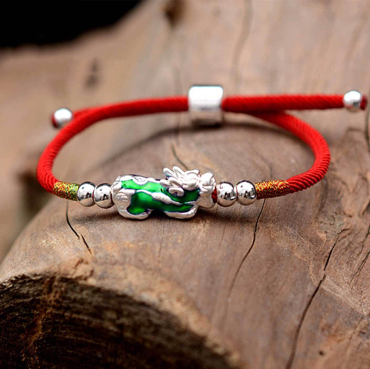 Farbveränderndes Pixiu Armband - Handgewebte Schnur - Bracelet - TaoTempel