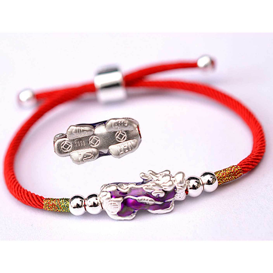 Farbveränderndes Pixiu Armband - Handgewebte Schnur - Bracelet - TaoTempel