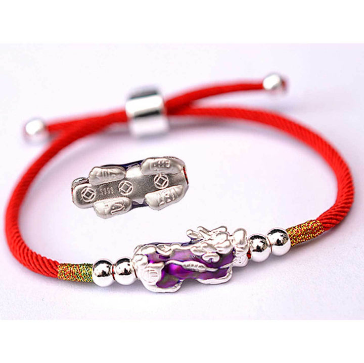 Farbveränderndes Pixiu Armband - Handgewebte Schnur - Bracelet - TaoTempel