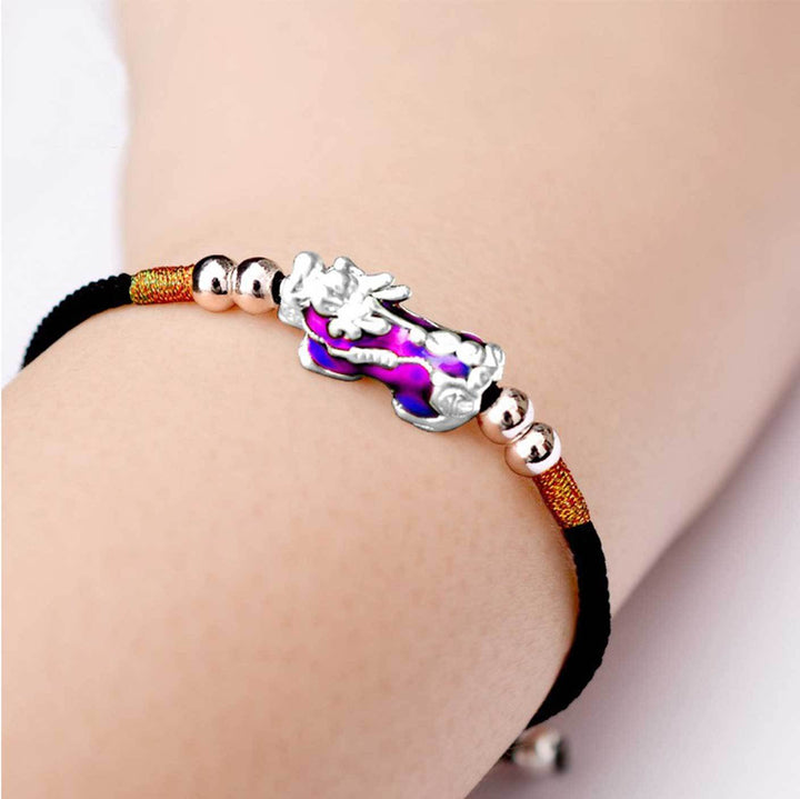 Farbveränderndes Pixiu Armband - Handgewebte Schnur - Bracelet - TaoTempel