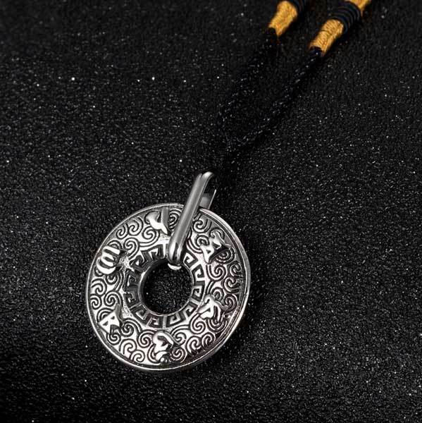 Tibetanische Mani Mantra Münz Halskette - Om Mani Padme Hum - Necklace - TaoTempel