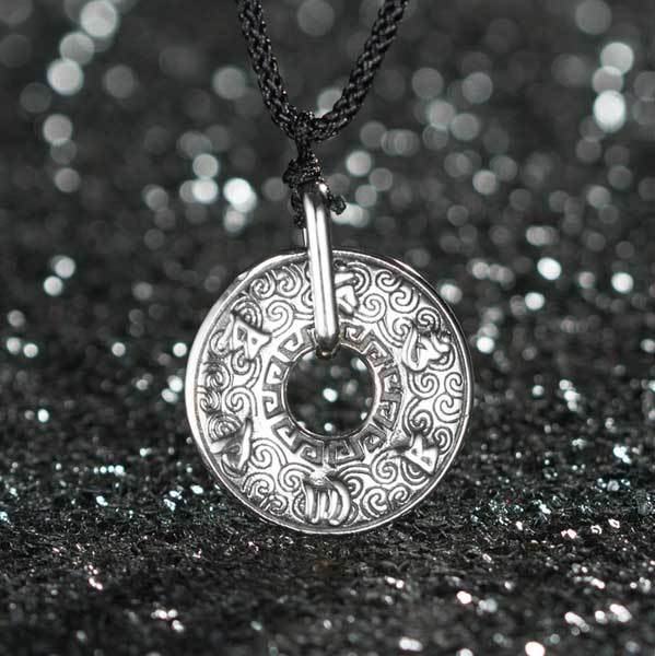 Tibetanische Mani Mantra Münz Halskette - Om Mani Padme Hum - Necklace - TaoTempel