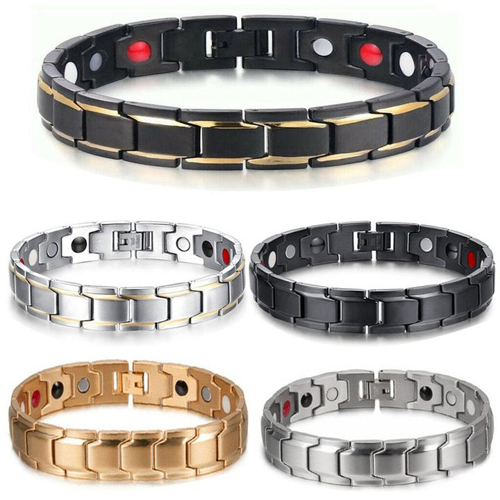 Magnet Therapie Armband - Schwarz, Silber, Gold - Bracelet - TaoTempel