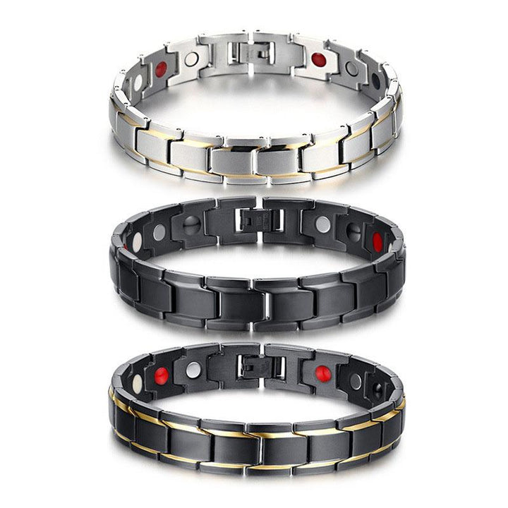 Magnet Therapie Armband - Schwarz, Silber, Gold - Bracelet - TaoTempel