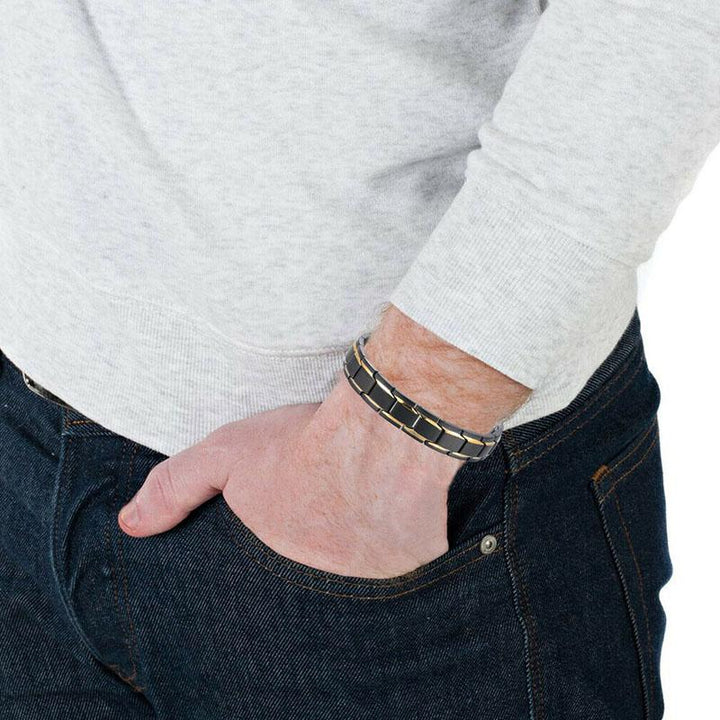 Magnet Therapie Armband - Schwarz, Silber, Gold - Bracelet - TaoTempel