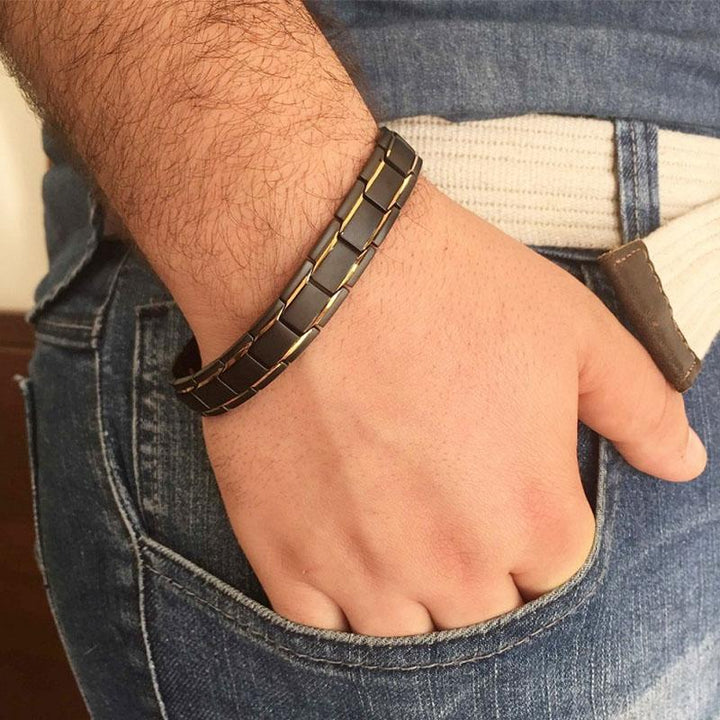 Magnet Therapie Armband - Schwarz, Silber, Gold - Bracelet - TaoTempel