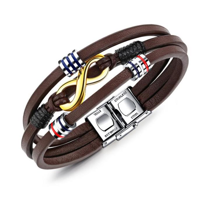 Unendlichkeitsarmband aus Leder - Unendliche Möglichkeiten - Bracelet - TaoTempel
