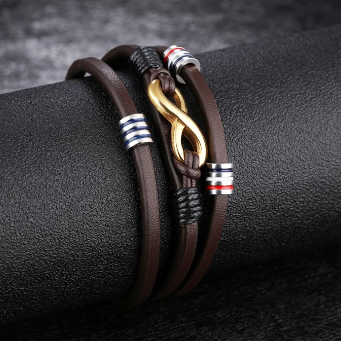 Unendlichkeitsarmband aus Leder - Unendliche Möglichkeiten - Bracelet - TaoTempel