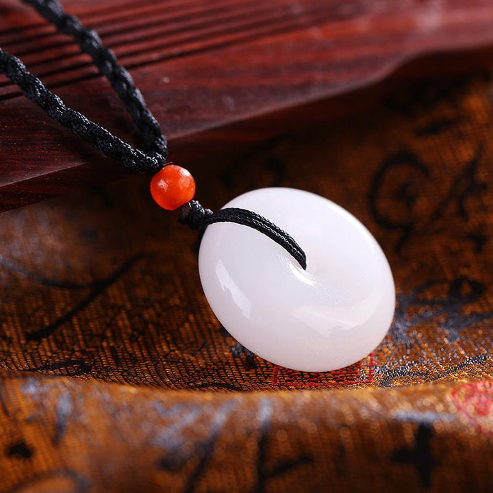Weiße Jade Halskette - Für Reinheit & Gutes - Necklace - TaoTempel