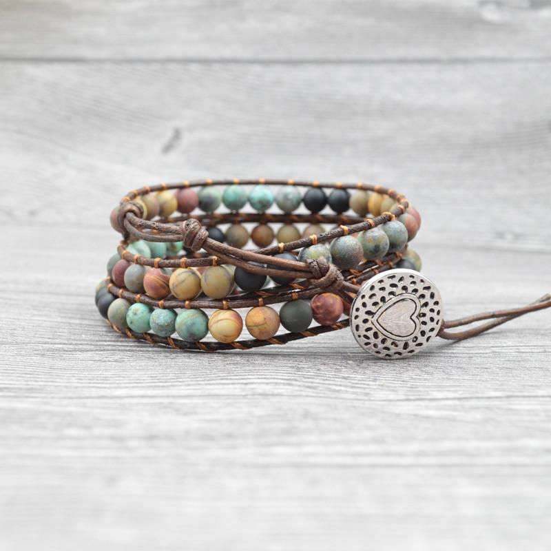 🎁 Ausgeglichenes Leben Achat Boho Armband - GRATIS - - TaoTempel