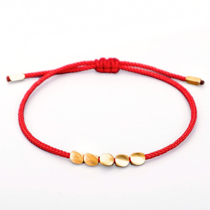 Kupferperlen Rotes Faden-Armband – für Gesundheit & Glück - Bracelet - TaoTempel