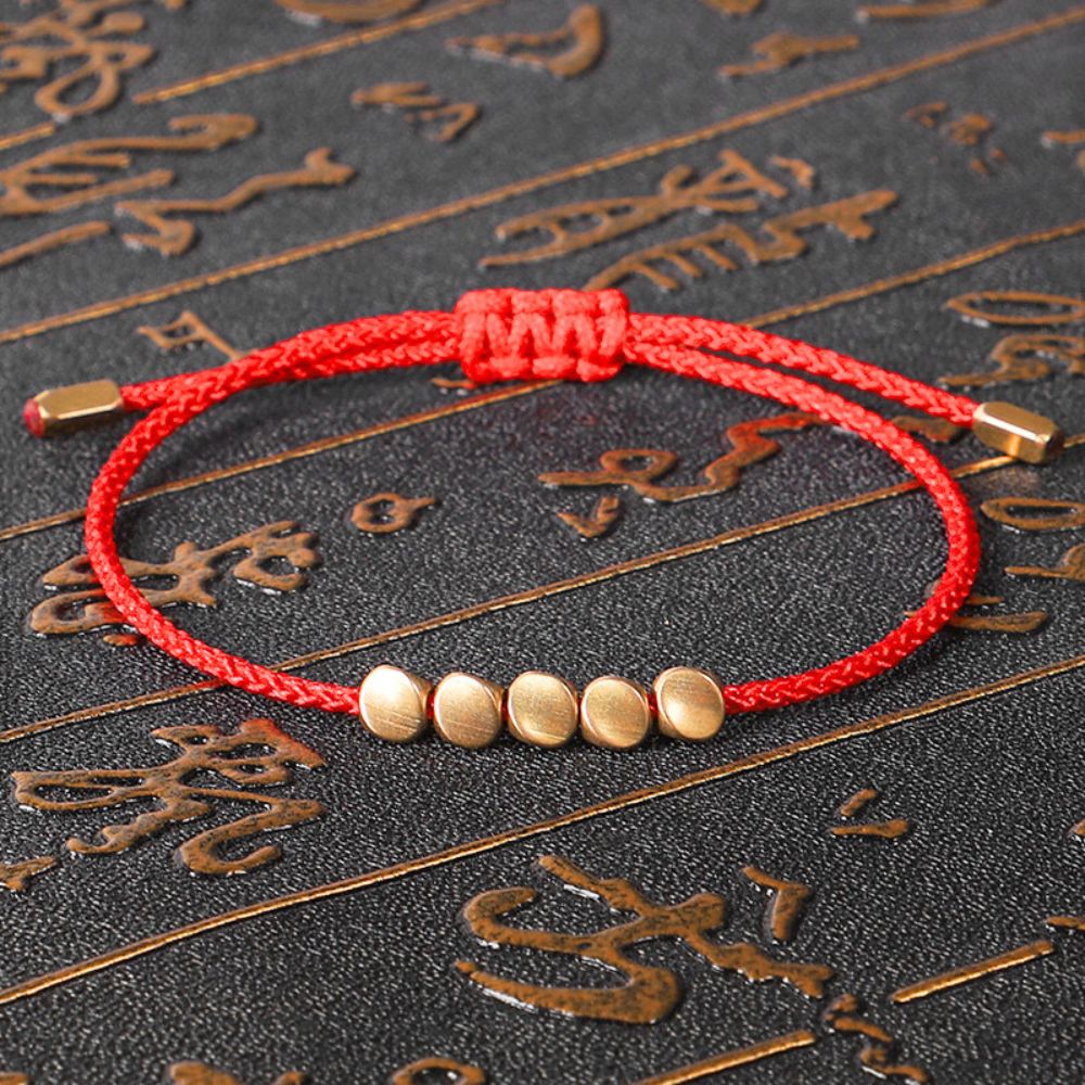 🎁 Kupferperlen Rotes Faden-Armband – für Gesundheit & Glück - GRATIS - - TaoTempel