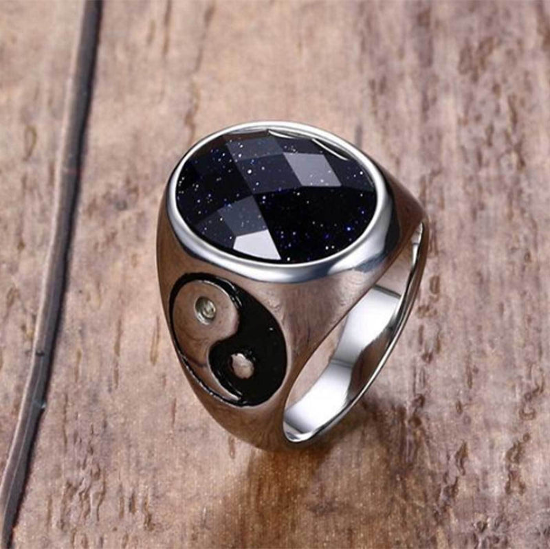 Yin Yang Schutzring aus Tigerauge - Ring - TaoTempel
