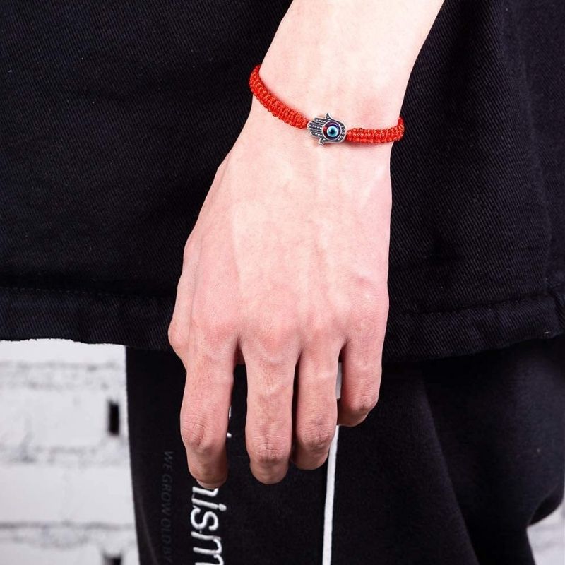 Hamsa Hand Rotes Schnur Armband - Böser Blick Schutz - Bracelet - TaoTempel
