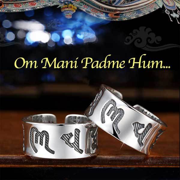 Buddhistisches Mantra & Herz Sutra Ring - Erlange Wahre Glückseligkeit - Ring - TaoTempel