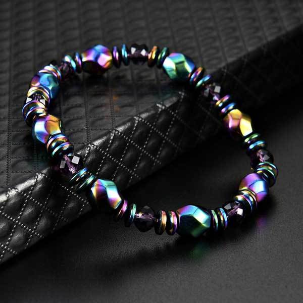Wellness Armband mit Regenbogen Hämatit - Bracelet - TaoTempel