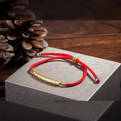 Rotes Tibet Armband Buddhistisch - kräftiger Glücksbringer - Bracelet - TaoTempel