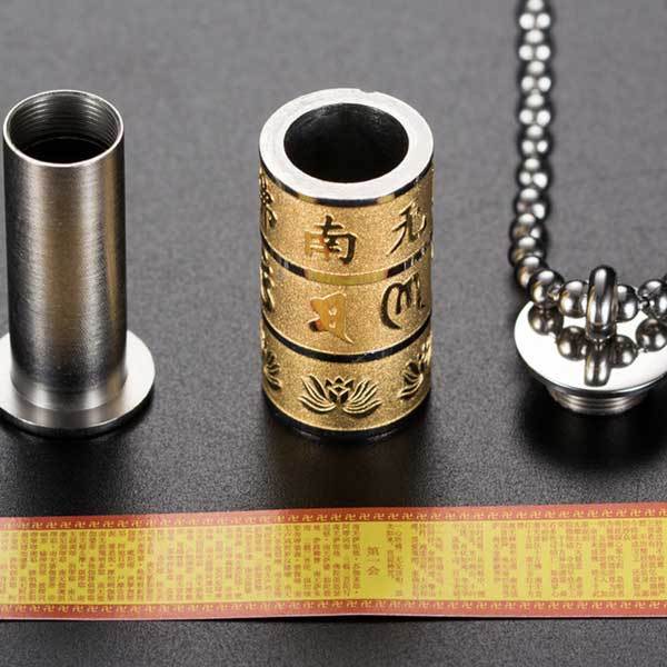 Tibetisches Gebetsrad - Drehende buddhistische Mantra Halskette - Necklace - TaoTempel