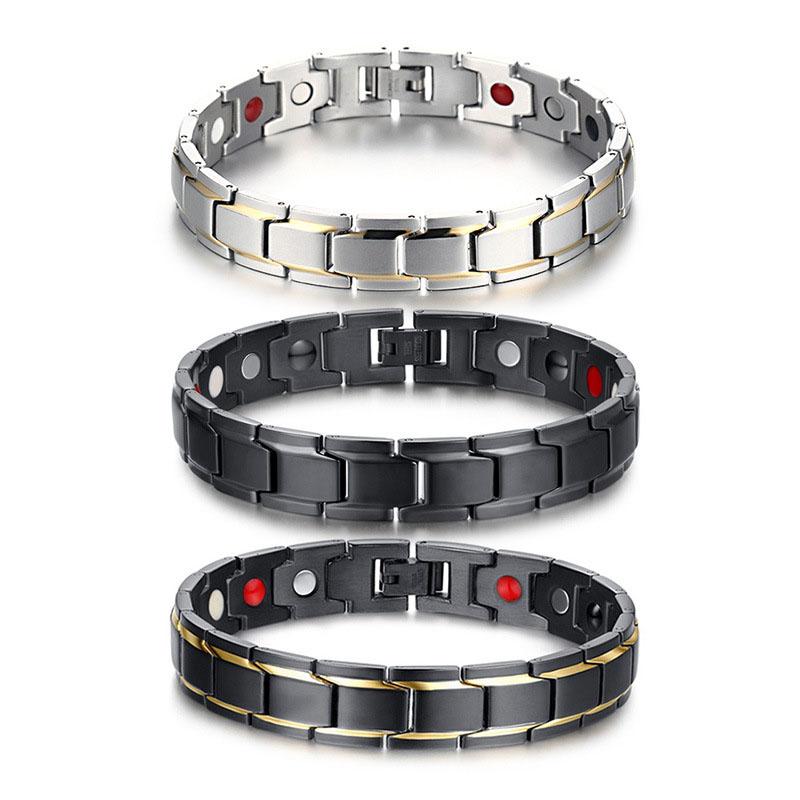 Magnet Therapie Armbänder - Schwarz, Silber, Gold - Bracelet - TaoTempel